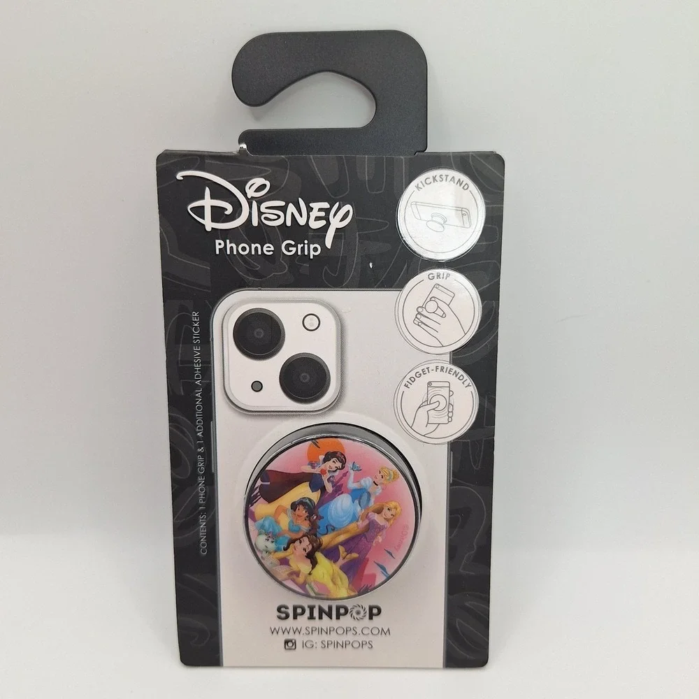 SPINPOP Disney Princesses Phone Grip Cable Organizer Fidget Toy Kickstand